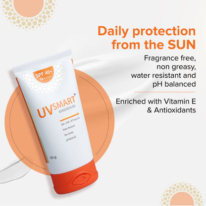 UVsmart Sunscreen Gel SPF 40+ PA++++ (50gm)