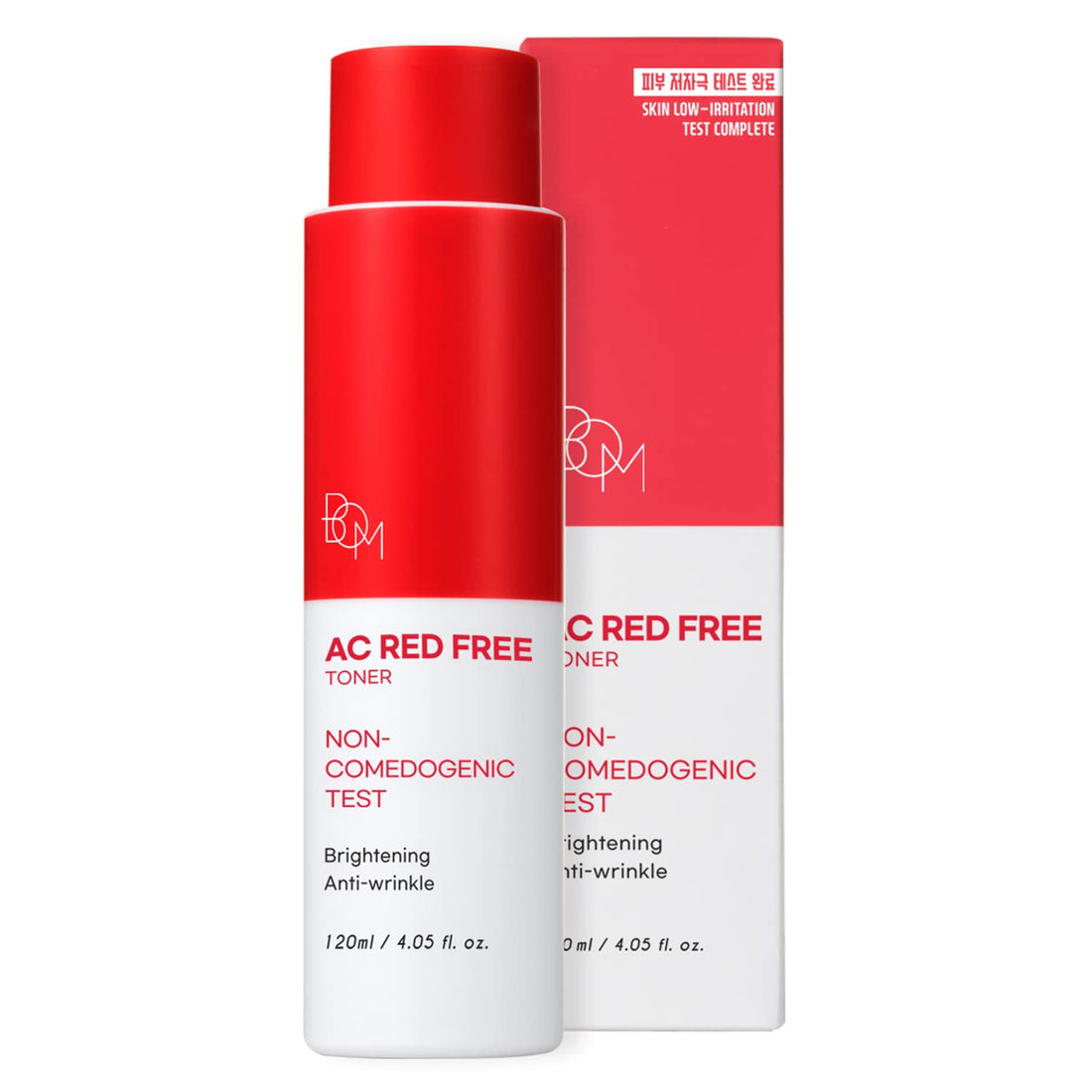 BOM AC Red Free Facial Toner 120 ml, Non-Comedogenic Pores, Anti Pimple Moisturising Toner with Salicylic Acid and Tea Tree Oil, Nourishing for Reddened Skin
