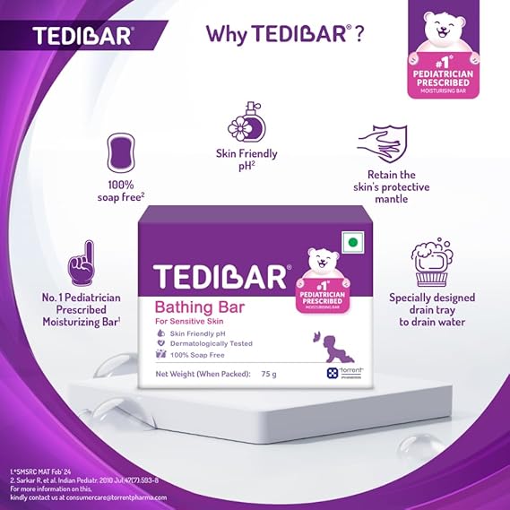 Tedibar Bathing Bar - 75gm (Pack of 2)