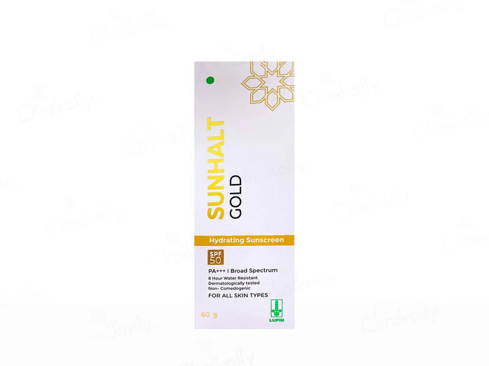 Sunhalt gold hydrating sunscreen spf 50 PA+++ (60gm)