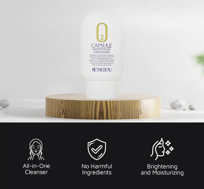 O2 Capsule White Mask Bubble Cleanser (120ml)