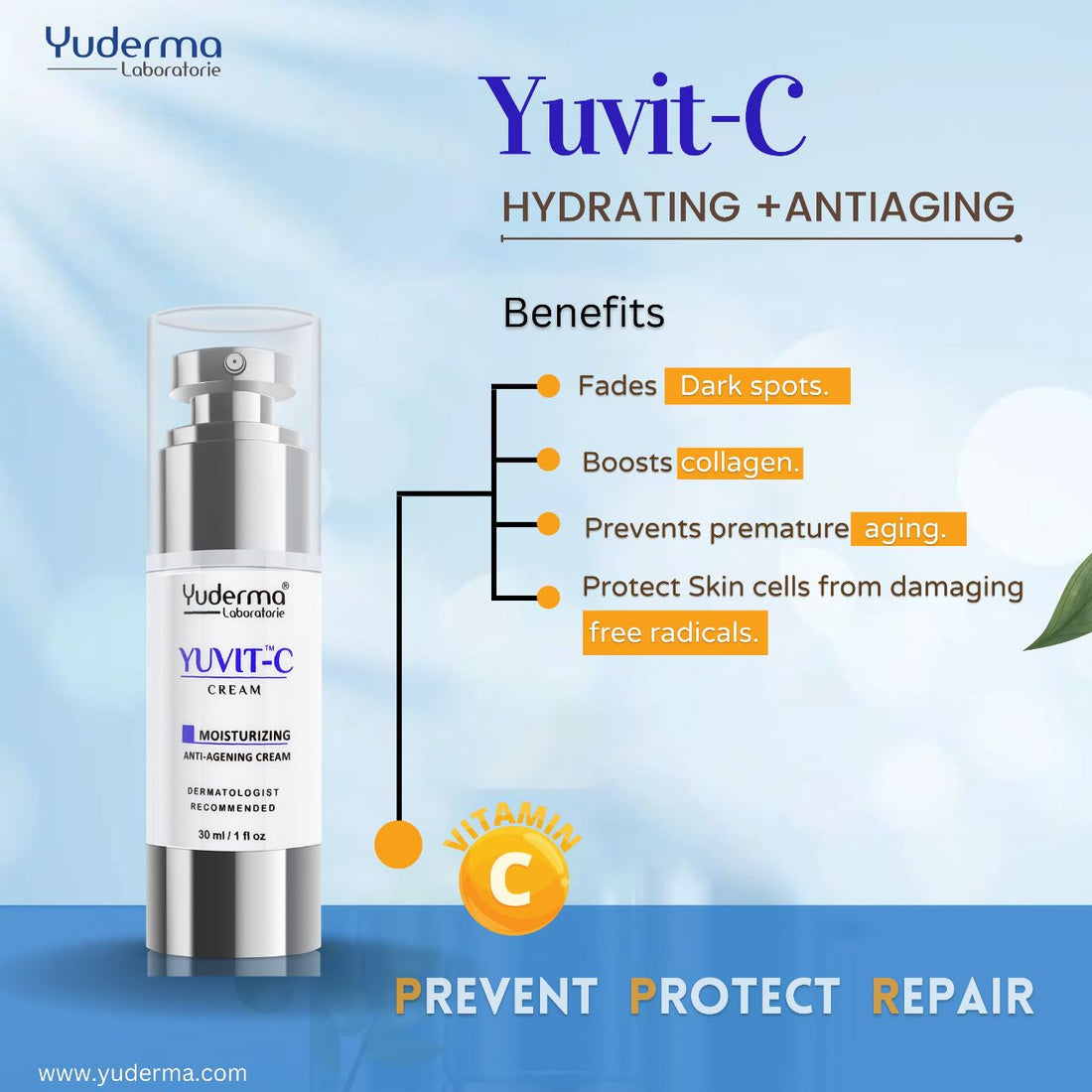 YUVIT C Cream (30ml) + FREEBIE