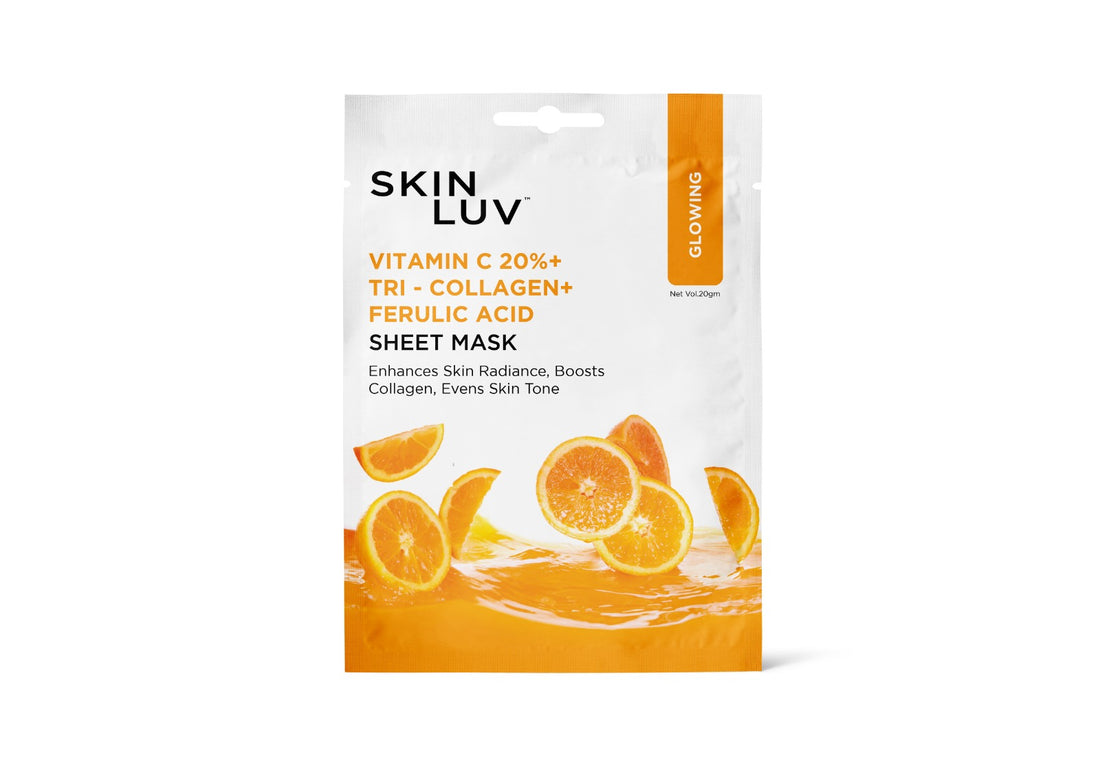 SkinLuv Vitamin C 20%+ Tri- Collagen Glowing Sheet Mask