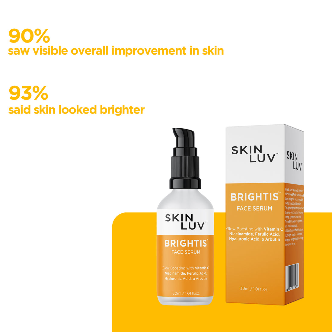 Vitamin C + Niacinamide - SKINLUV BRIGHTIS Glow Boosting Face Serum 30ml